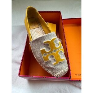 Tory Burch Flat Two- Tone Logo Espadrilles - Size 7- Excellent Condition